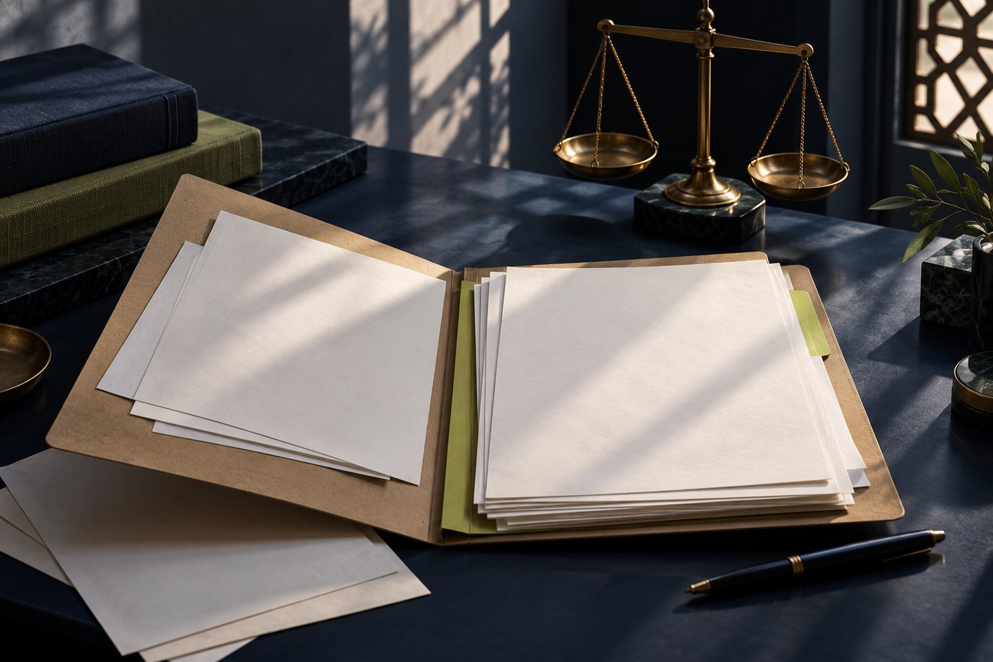 AI-generated editorial illustration of rights and justice